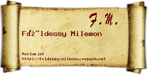 Földessy Milemon névjegykártya